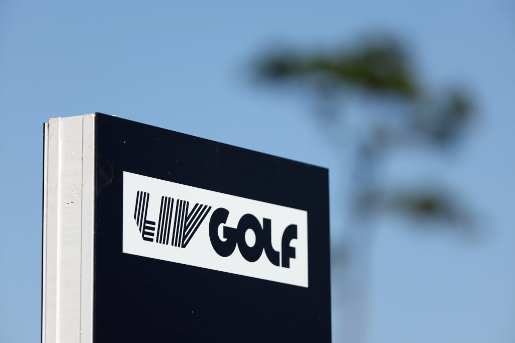 LIV Golf signage during the event in Houston in 2024