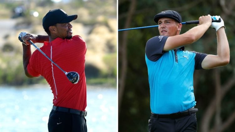 Bryson DeChambeau and Tiger Woods.