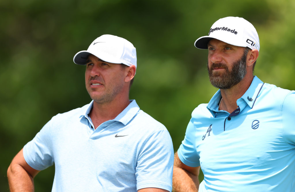 Brooks Koepka with Dustin Johnson at the 2024 PGA Championship