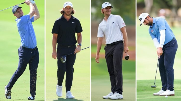 Split image of Justin Rose, Tommy Fleetwood, Rasmus Hojgaard and Matthieu Pavon