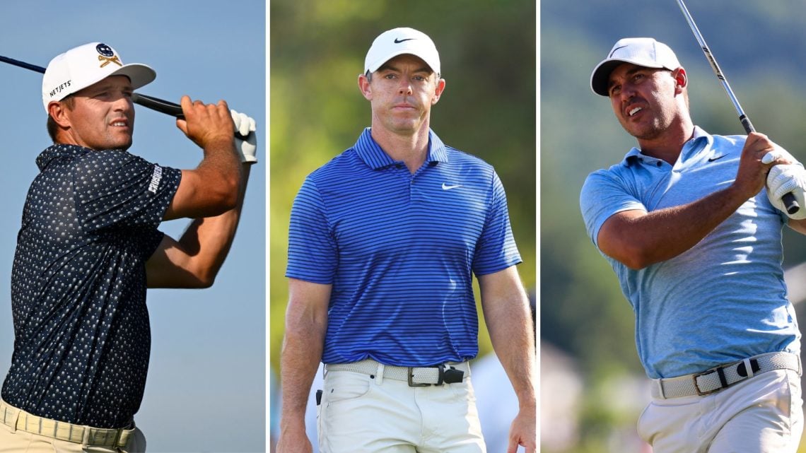 Bryson DeChambeau, Rory McIlroy and Brooks Koepka