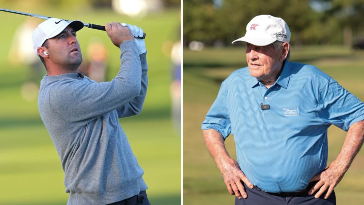 Scottie Scheffler and Jack Nicklaus.
