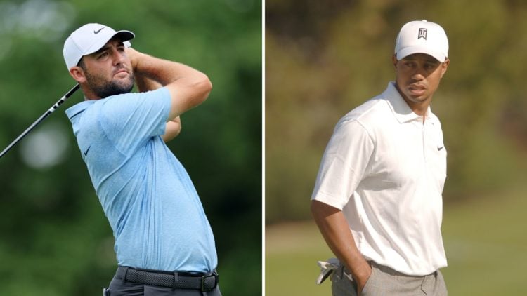 Scottie Scheffler (2024) and Tiger Woods (2006)