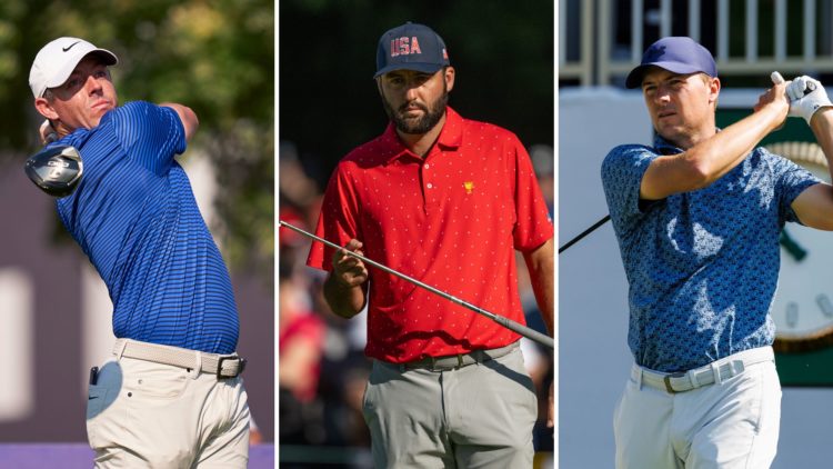 Jordan Spieth, Scottie Scheffler and Rory McIlroy