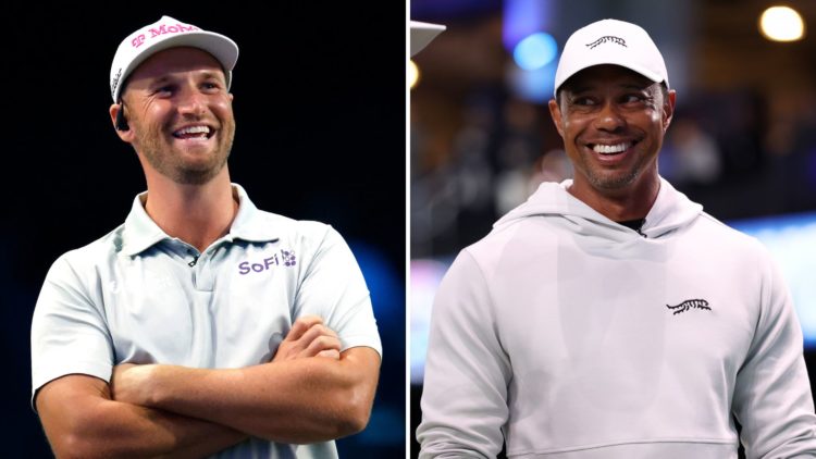 Wyndham Clark and Tiger Woods