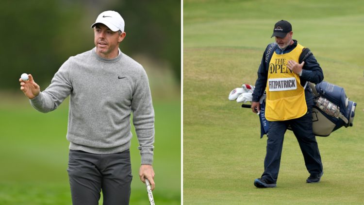Rory McIlroy (left) at the AT&T Pebble Beach Pro-Am Billy Foster (right) at the 2024 Open Championship