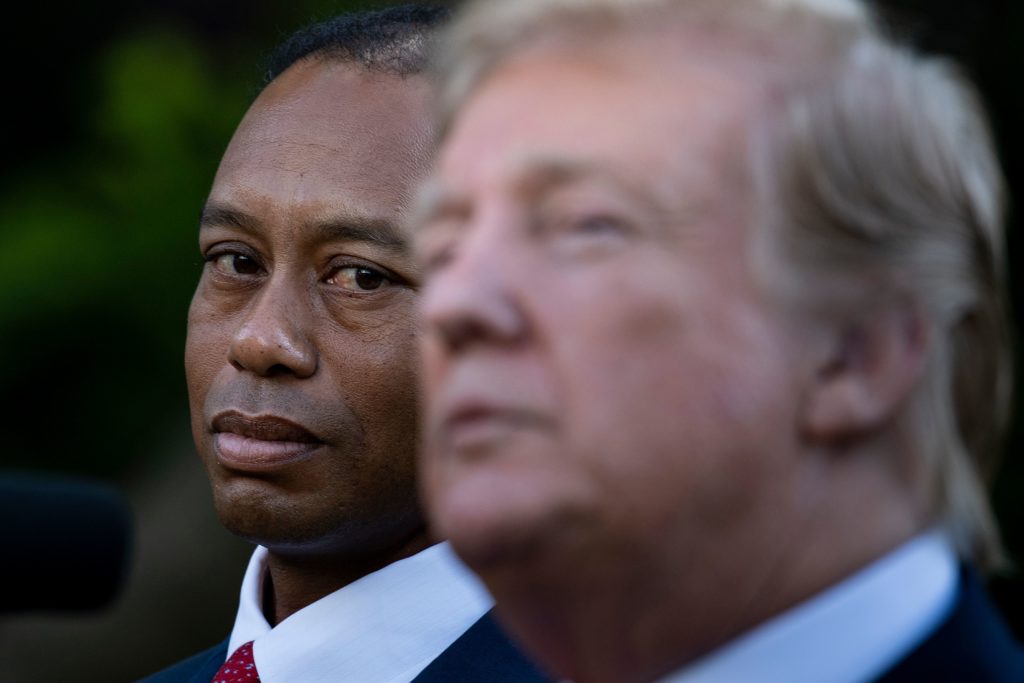 US-POLITICS-GOLF-TRUMP-WOODS