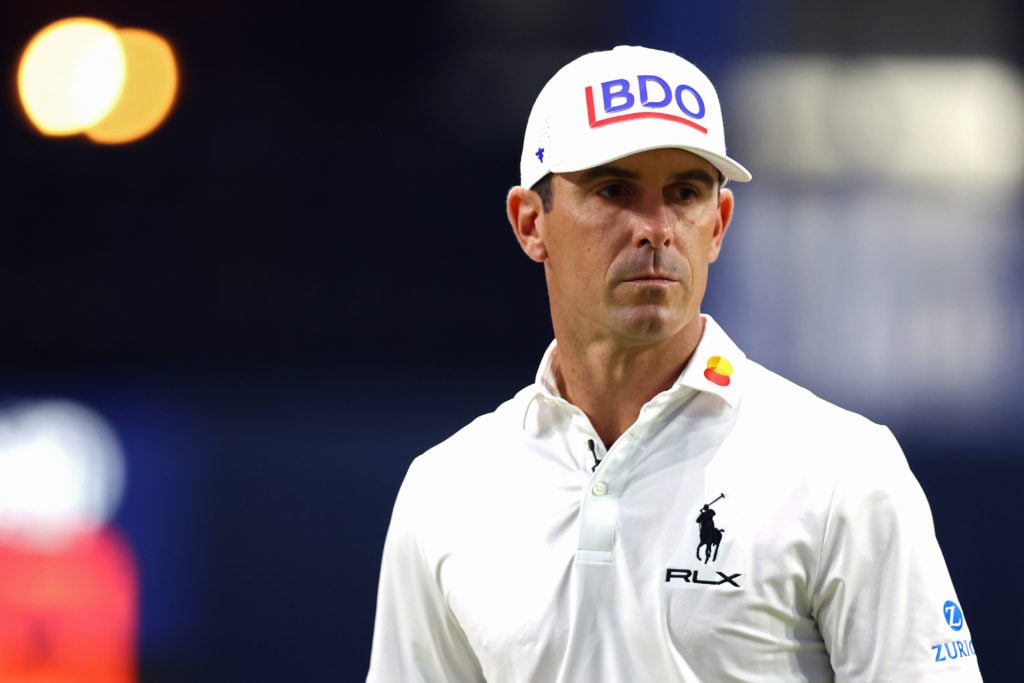 Billy Horschel in action during the TGL presented by SoFi: Atlanta v LA