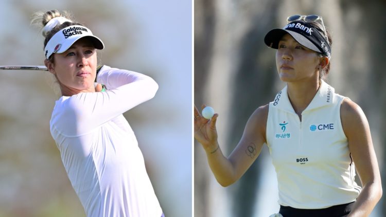 Split image of Nelly Korda and Lydia Ko.