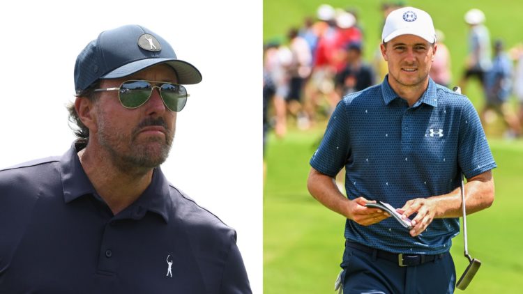 Phil Mickelson (right) at the 2022 US Open Jordan Spieth (left) at the 2022 PGA Championship