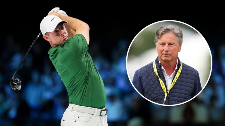 Rory McIlroy. Inset, Brandel Chamblee.