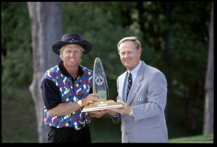 Greg Norman, Jack Nicklaus
1995 the Memorial Tournament
PGA TOUR Archive via Getty Images