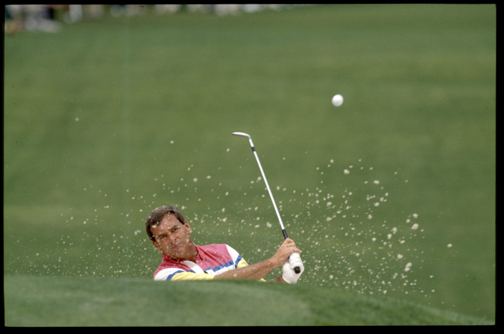 Fuzzy Zoeller in action during the 1992 Masters