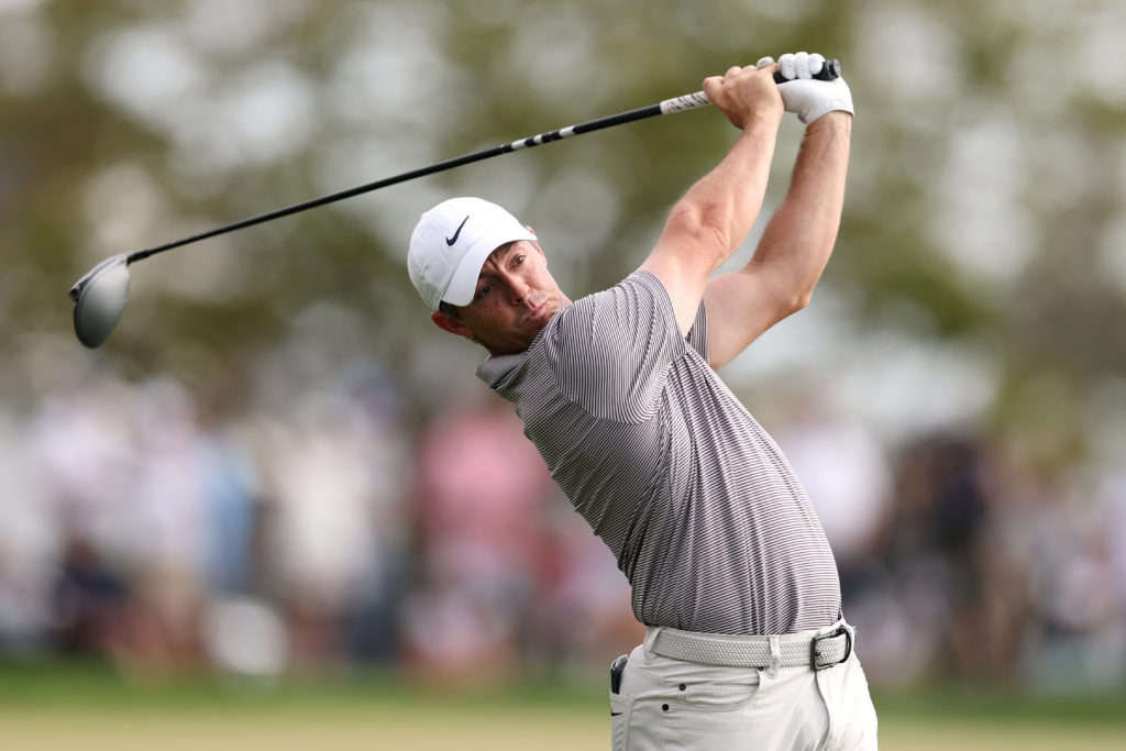 Rory McIlroy hits driver at the Arnold Palmer Invitational