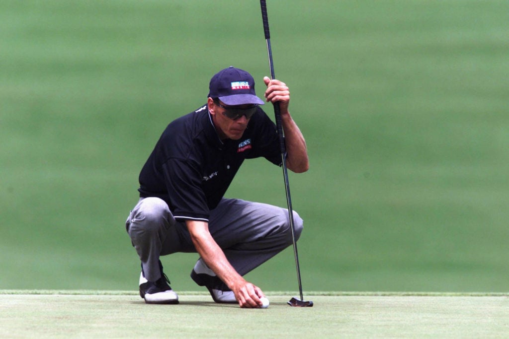 Brett Ogle lines up on the 6th hole during The Ericsson Masters Golf tournament