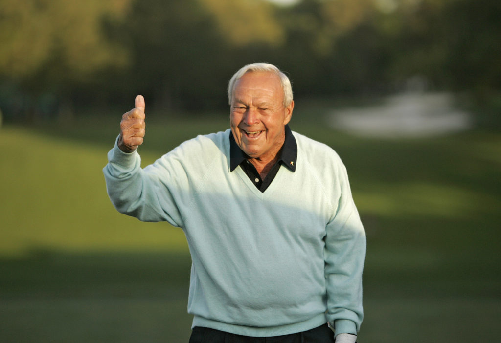Arnold Palmer poses during the 2007 Masters