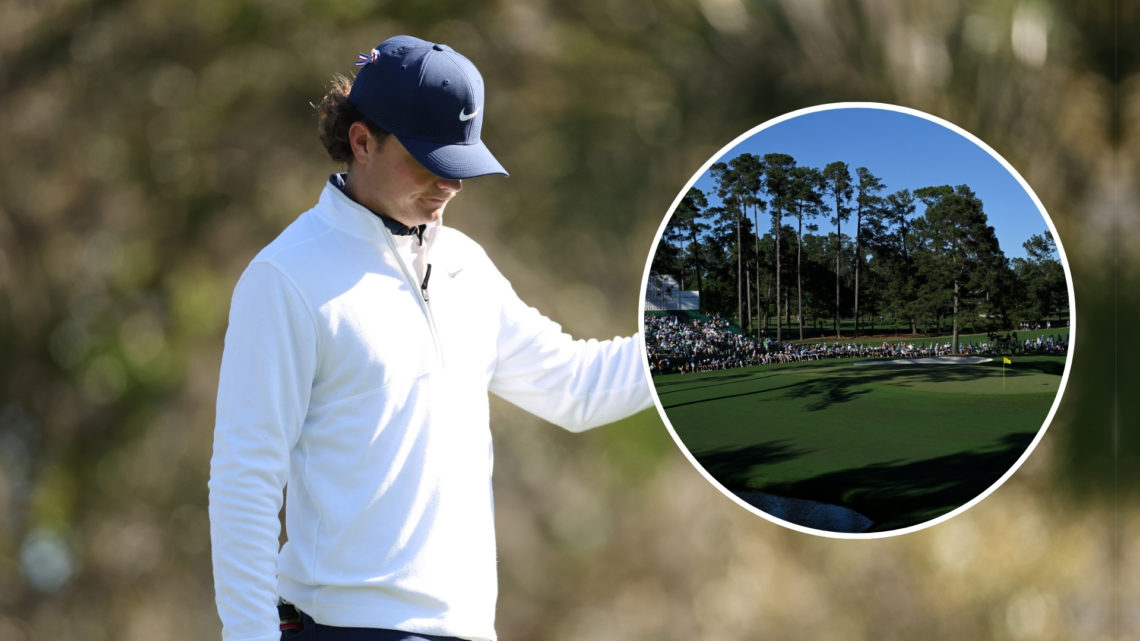 Amateur Luke Clanton of the United States reacts on the fifth tee during the second round of the Valspar Championship 2025 at Innisbrook Resort and...