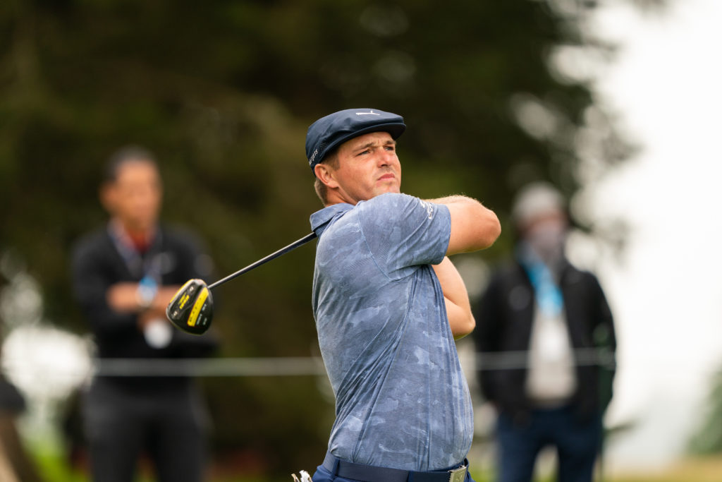 Bryson DeChambeau in action at the 102nd PGA Championship