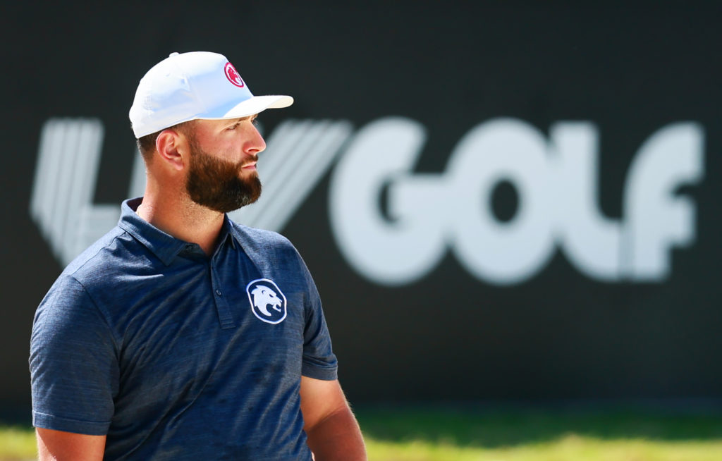 Jon Rahm in action at LIV Golf Mayakoba