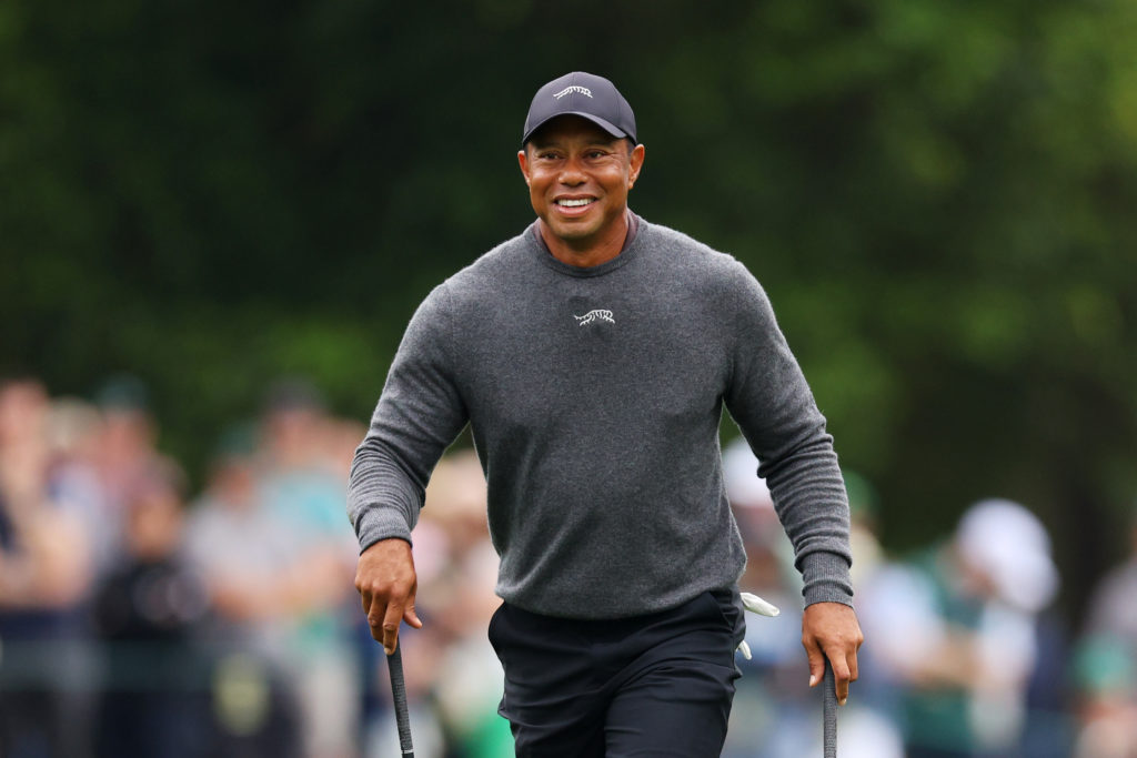 Tiger Woods in action during the 2024 Masters