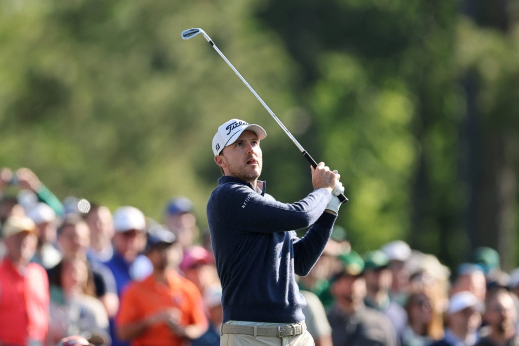 Russell Henley playing at The Masters