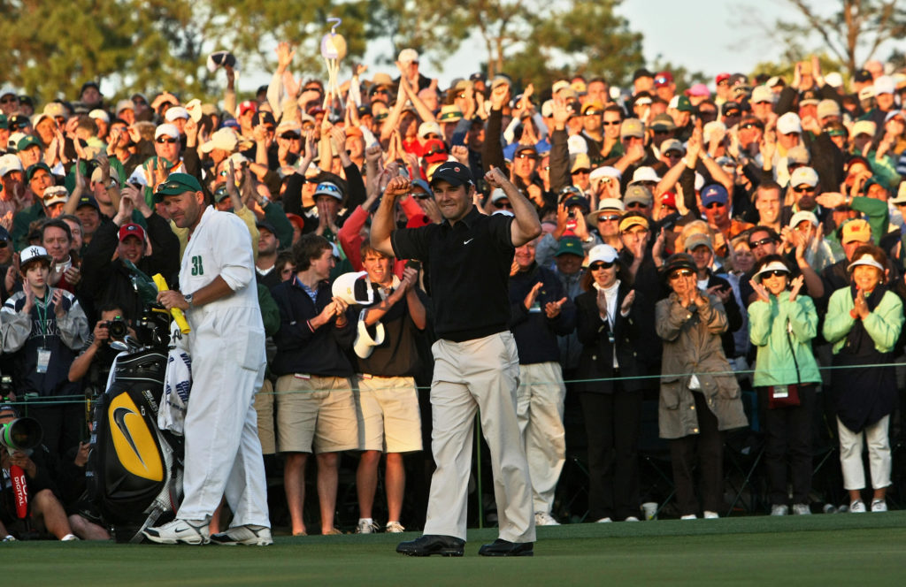 Trevor Immelman of South Africa celebrat