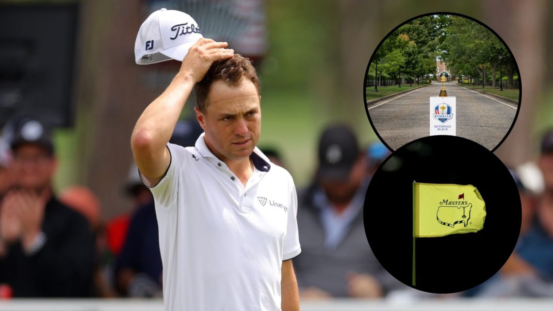 Justin Thomas reacts to a birdie on the 15th green during the final round of the Valspar Championship 2025 at Innisbrook Resort and Golf Club, main...