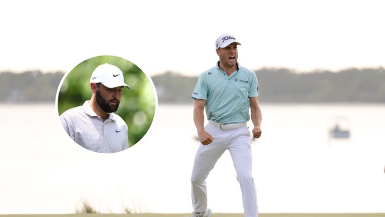 Justin Thomas celebrates RBC Heritage win