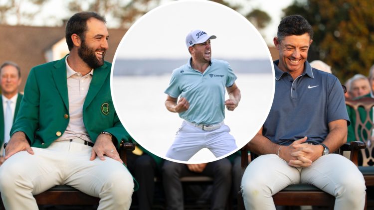 Scottie Scheffler with Rory McIlroy and Justin Thomas