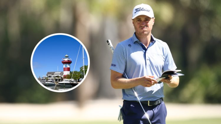 Justin Thomas playing at Harbour Town in the RBC Heritage