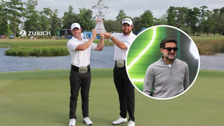Rory McIlroy at the Zurich Classic, and Yasir Al-Rumayyan
