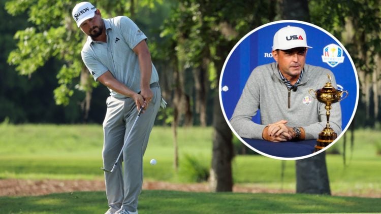 Andrew Novak at the Zurich Classic, Keegan Bradley with Ryder Cup trophy