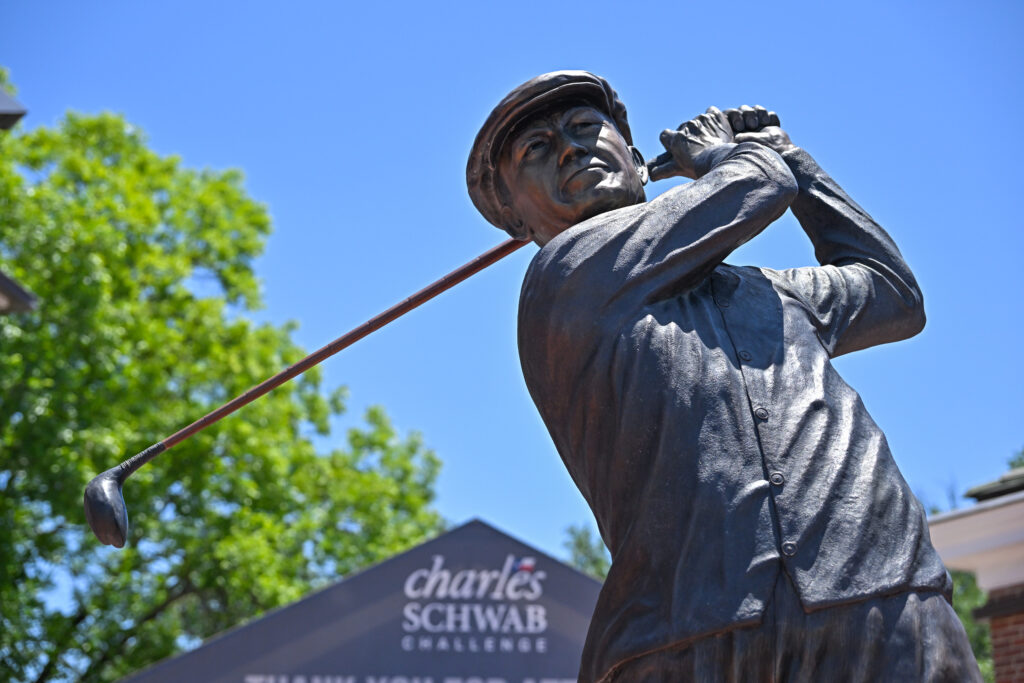 Ben Hogan statue ahead of round one at the Charles Schwab Challenge
