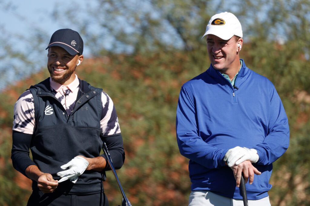 Steph Curry and Peyton Manning during Capital One's The Match: Champions For Change