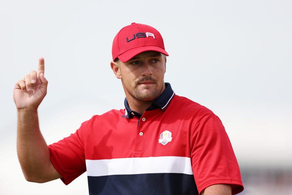 Bryson DeChambeau playing in the 2021 Ryder Cup