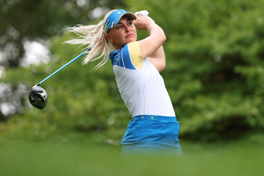 Charley Hull playing in The Solheim Cup