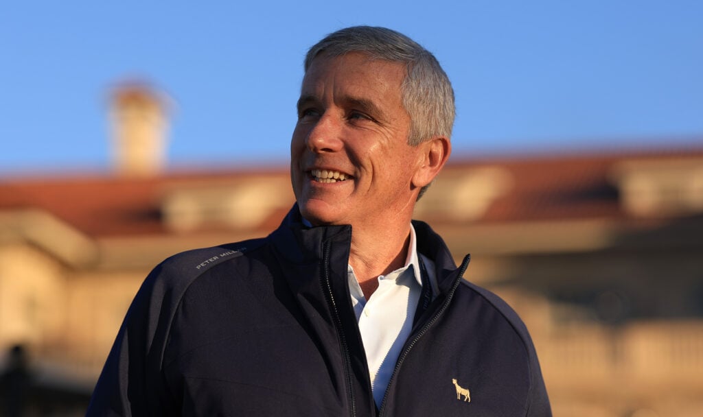 PGA Tour Commissioner Jay Monahan looks on prior to THE PLAYERS Championship