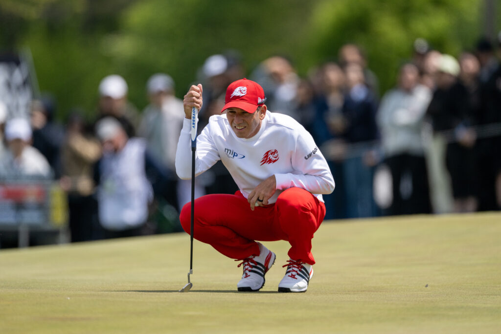 Sergio Garcia in action during LIV Golf Korea - Day One