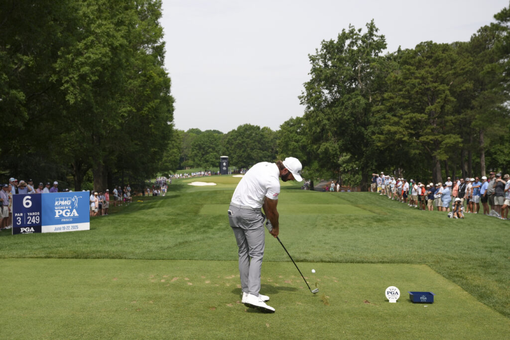 Max Homa playing in 2025 PGA Championship - Round Two