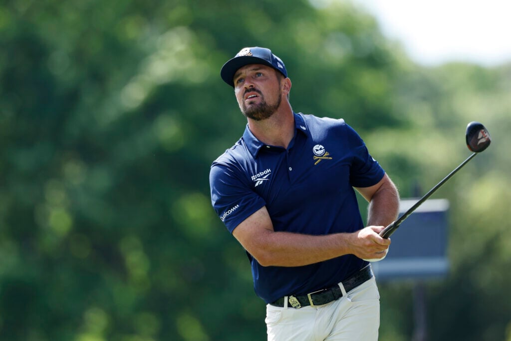 Bryson DeChambeau in action at the 2025 PGA Championship