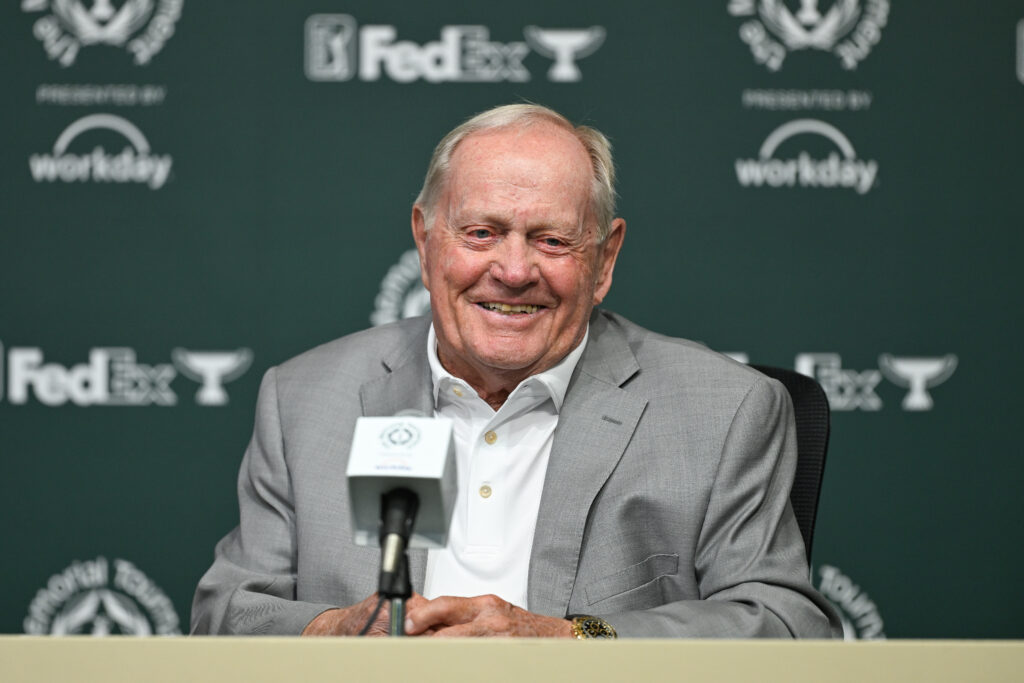 Jack Nicklaus speaking to the media ahead of The Memorial Tournament
