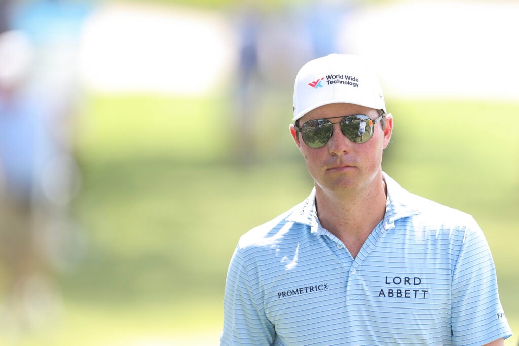 Ben Griffin in action at the Charles Schwab Challenge 2025