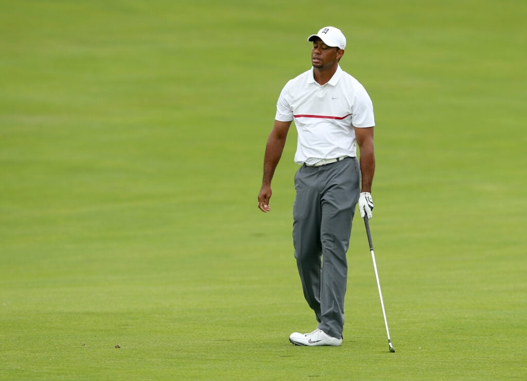 Tiger Woods playing at The Memorial Tournament in 2015