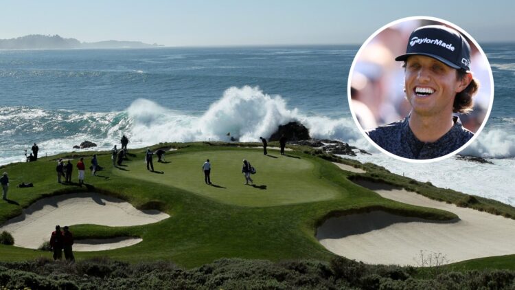 Pebble Beach golf course with Grant Horvat inset