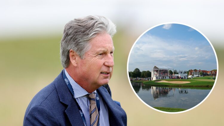 Brandel Chamblee with an inset of a general view of East Lake