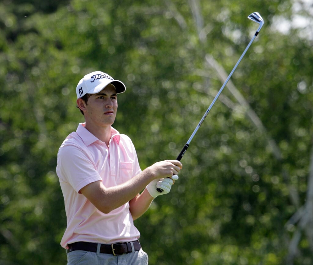 Patrick Cantlay in action during the third round of the 2011 Travelers Championship