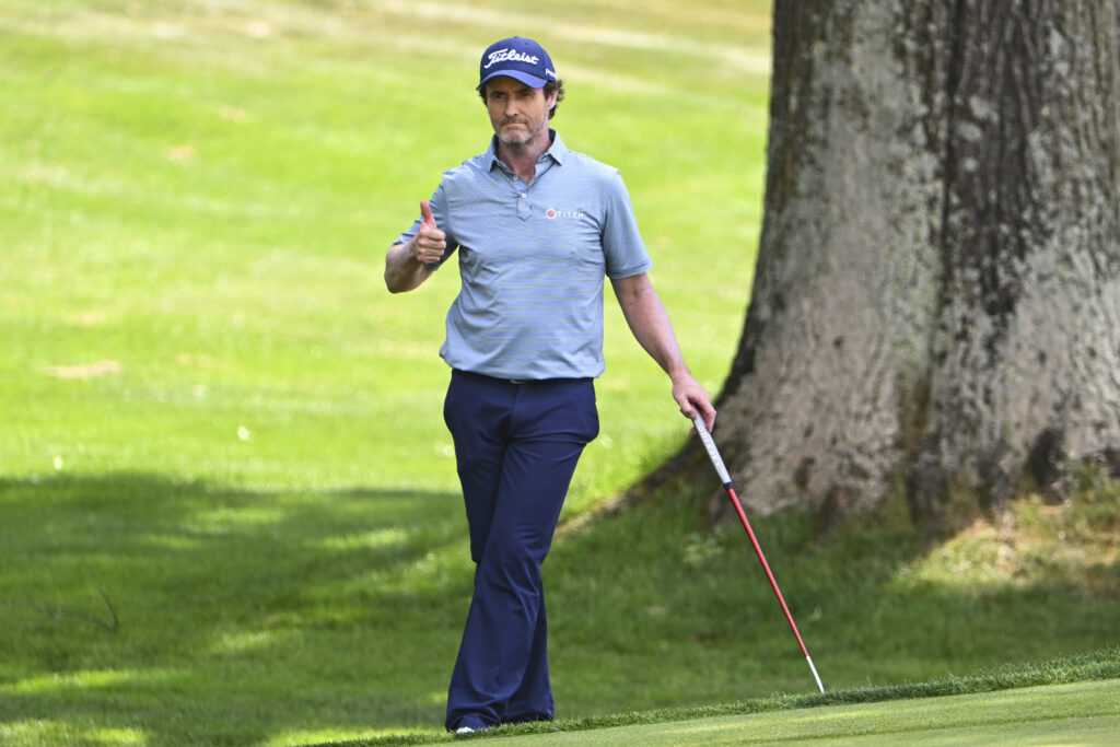 Mark Hensby in action during the Kaulig Companies Championship in 2023