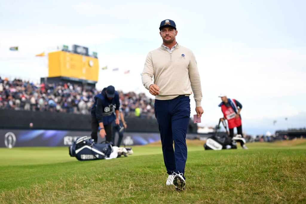 Bryson DeChambeau completes his second round during the 2024 Open Championship