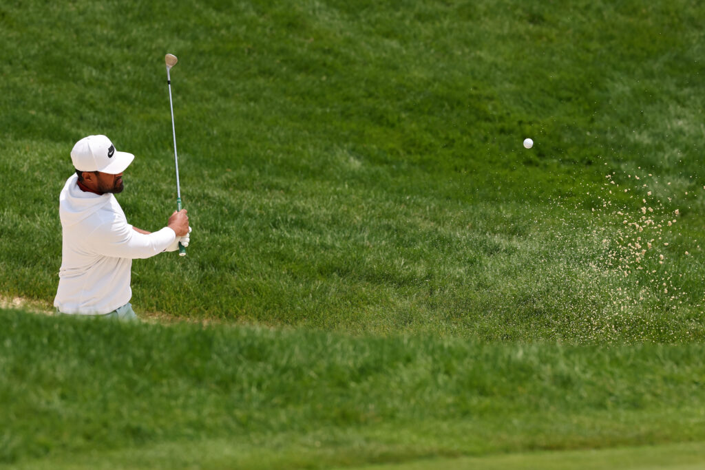 Tony Finau in action during the third round of the Memorial Tournament presented by Workday