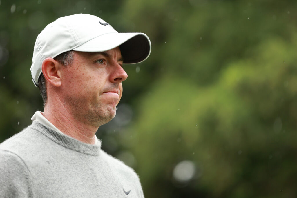 Rory McIlory looks on after an errant tee shot at the RBC Canadian Open